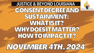 JampB Consent Decree and Sustainment What Is It Why Does It Matter How To Impact It [upl. by Darcee290]