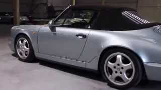 Porsche 964 Silver Cabriolet 1993 walk around review [upl. by Johm853]