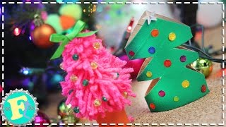 Mini Arbolitos de Navidad 2 Ideas MUY FACIL [upl. by Etnwahs]