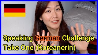 KOREAN TRY TO SPEAK GERMAN CHALLENGE TAKE 1 [upl. by Litnahs]