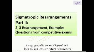 Sigmatropic Rearrangements Part II 2 3 Rearrangement Examples Questions from competitive exams [upl. by Yesnnyl]