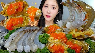 알 가득 간장게장🧡탱글한 생새우 먹방🦐간장게장 먹방✨ Raw Shrimp Soy Sauce Crab 生エビ＋カンジャン・ケジャン  eating show  mukbang asmr [upl. by Aerua]