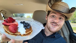 IHOP Red White amp Blueberry Pancakes Review [upl. by Olinad]