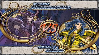 Wyvern Rhadamanthys vs Gemini Kanon  Saint Seiya The Hades [upl. by Nannek]