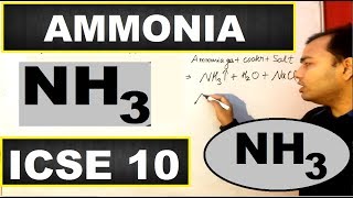 Ammonia  Ammonia ICSE 10 CHEMISTRY  Preparation and Properties of Ammonia  10 ICSE [upl. by Enytnoel]