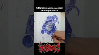 short sDemon Skull  Speed Drawing [upl. by Averat]