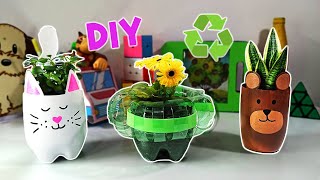 Como hacer materas con botellas recicladas  Ideas Creativas DIY [upl. by Irahc]