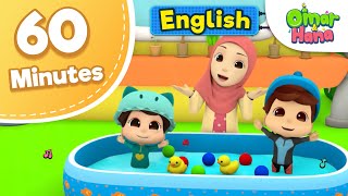 Omar amp Hana  60 minutes Compilation of Songs  Islamic Cartoons for kids [upl. by Helman889]