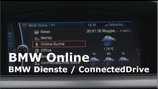 BMW Online Dienste ConnectedDrive CIC Menü Überblick E90 E91 E92 E93 [upl. by Nial323]