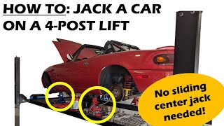 How to jack a car on a 4post lift without a bridge jack [upl. by Raman]