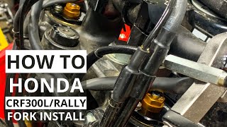 How To Honda CRF300LRally Fork Install 4K [upl. by Crain]