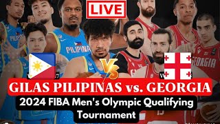 GILAS PILIPINAS vs GEORGIA  2024 FIBA MENS OLYMPIC QUALIFYING TOURNAMENT  LIVE SCOREBOARD [upl. by Lennaj238]