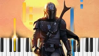 The Mandalorian  Main Theme  Piano Tutorial [upl. by Glaudia]