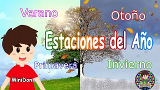 Las estaciones del año para niños Video Educativo Primavera verano otoño e invierno ¿qué son [upl. by Sally559]