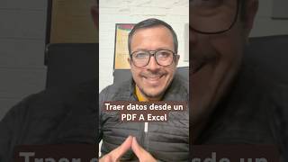 Cómo traer datos de un PDF a Excel en segundos [upl. by Inaluahek]