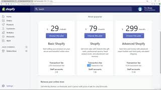 Choosing a Shopify plan  eCommerce store [upl. by Jemina]