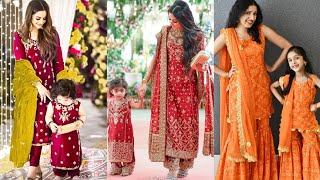 All actors mom and dughter same dress design 2024mother and dughter twin wedding dress design♥️💃🔥 [upl. by Admama]