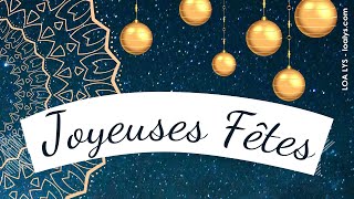 201  Joyeuses Fêtes  carte virtuelle Joyeux Noël Bonne Année [upl. by Anneirb]