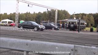 Mercedes C200 Kompressor W204 quarter mile 14 Meile Allstedt 2014 [upl. by Aklam]