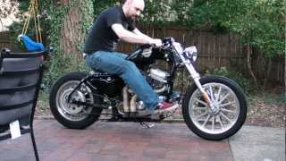 Sportster quotBoltonquot bobber with Sikpipes [upl. by Shelagh]