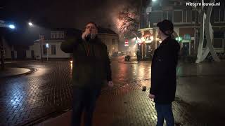 Champagne vuurwerk en gelukwensen in Assen [upl. by Gora544]