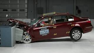 2009 Hyundai Genesis moderate overlap IIHS crash test [upl. by Neliac]