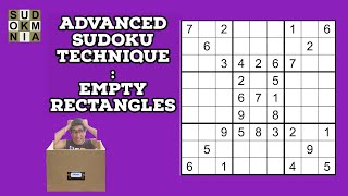 Advanced Sudoku Technique Empty Rectangles Hard Sudokus [upl. by Lucrece286]