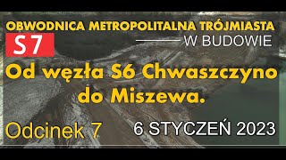 Obwodnica Metropolitalna Trójmiasta S7 ChwaszczynoMiszewo w budowie cała trasa [upl. by Arden]