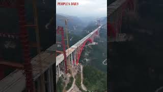 Construction of the Shuangbao Grand Bridge is in full swing in Chinas Chongqing [upl. by Ggerc]