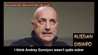 Zakhar Prilepin speculates General Andrey Gurulyov drinks before Solovyovs shows [upl. by Yssim]