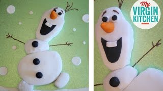 HOW TO MAKE A FROZEN CAKE  HOMEMADE OLAF CAKE RECIPE [upl. by Balliett]