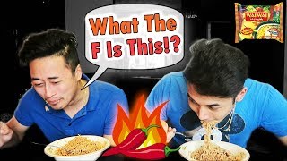 SUPER SPICY Wai Wai CHALLENGE PRANK On My Brother  James Shrestha [upl. by Aicatsue]