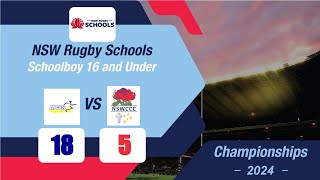 AICES vs CCC  U16 NSW Rugby Schools Schoolboys  Game 9 [upl. by Aneeg155]