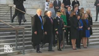 Watch Presidentelect Trump lay wreath at Arlington National Cemetery [upl. by Hanny]