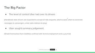 OConnor v Uber [upl. by Nafets]