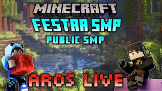 🔴 247 Minecraft Festaa SMP With Aros  Build something New  Day  18  minecraft multiplayer [upl. by Cheston]