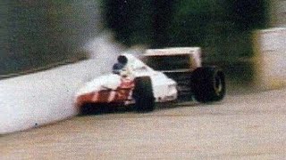 Michele Alboreto Imola Crash VERY RARE Imola 1991 Tamburello [upl. by Schacker]