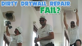 How to Finish a Drywall Repair Patch Straight Away [upl. by Norrv835]