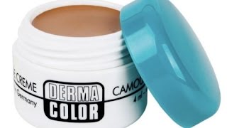 Kryolan Derma Color Camouflage Cream and Fixing Powder Review video [upl. by Lusa377]