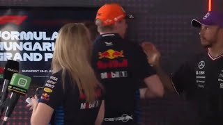 Lewis Hamilton shows true colours during exchange with Max Verstappen after Hungary crash [upl. by Tania]