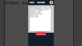 📘 489  QUESTÃO DE PORTUGUÊS PARA CONCURSO quiz concurso portugues simulado teste [upl. by Nixon727]