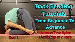 Yoga PosesStretching To Increase Backbend FLEXIBILITY  Easy Steps To Improve Spinal FLEXIBILITY [upl. by Aelsel984]