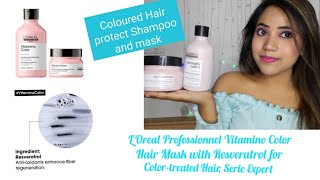 LOreal Professionnel Vitamino Color Hair Shampoo amp Mask for Colortreated Hair Serie ExpertMeghna [upl. by Maggi]