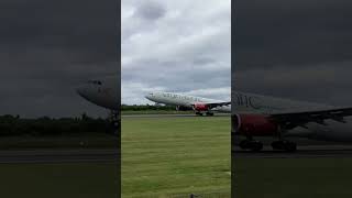 Beautiful Woodend lane A330 Virgin Atlantic departure from Manchester Airport [upl. by Esetal]