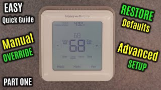 HONEYWELL Home T5  HOW to Use MANUAL Override  Factory RESET  Menu amp SETUP  RTH8560D Thermostat [upl. by Eatton807]