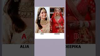 Alia vs Deepika aliya deepikapadukone bollywood love [upl. by Tut]