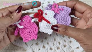 Aplicación de conejos a crochet🐰Crochet bunny application [upl. by Skye880]