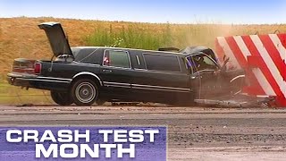 Crash Test Month Stretch Limousine Crash [upl. by Drol]