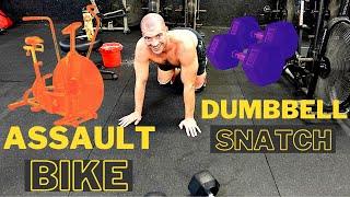 Assault Bike amp Double Dumbbell Workout 40 secs on 20 secs off [upl. by Rebmeced]