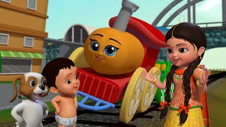 Chuk Chuk Rail Gari  Train Cartoon  Bengali Rhymes for Children  Infobells [upl. by Winter]